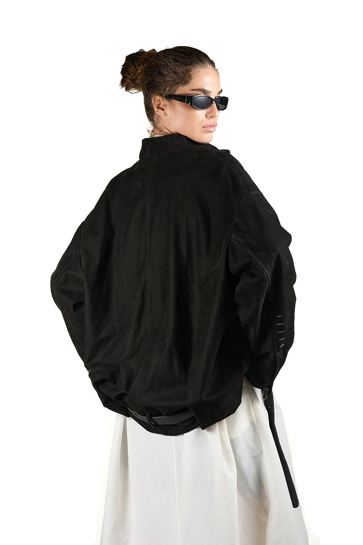 DANIELE BASTA LEATHER AND SILVER JACKET